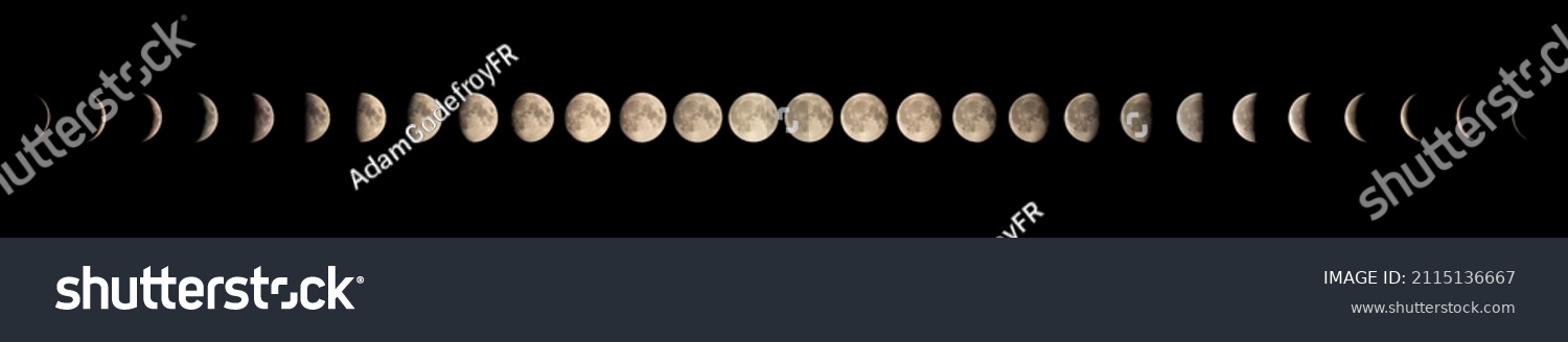 Moon Phases Month Stock Photo 2115136667 | Shutterstock