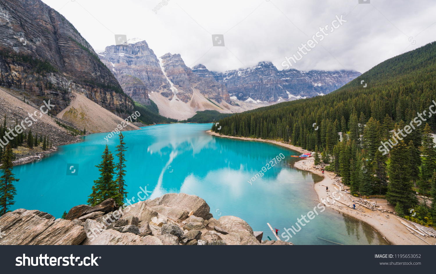 Moraine Lake Canada Stock Photo (Edit Now) 1195653052