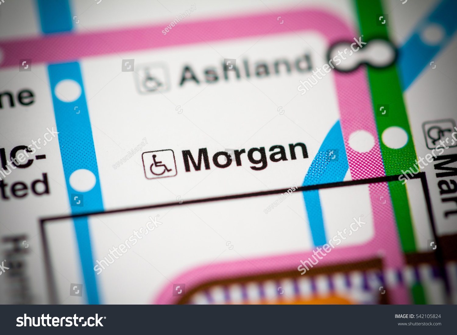 Morgan Station Chicago Metro Map Stock Photo Edit Now