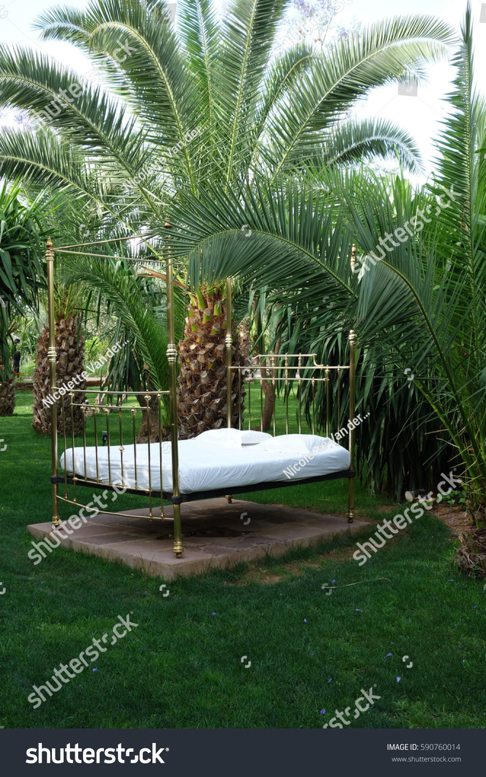 Moroccan Garden Design Stock Photo Edit Now 590760014