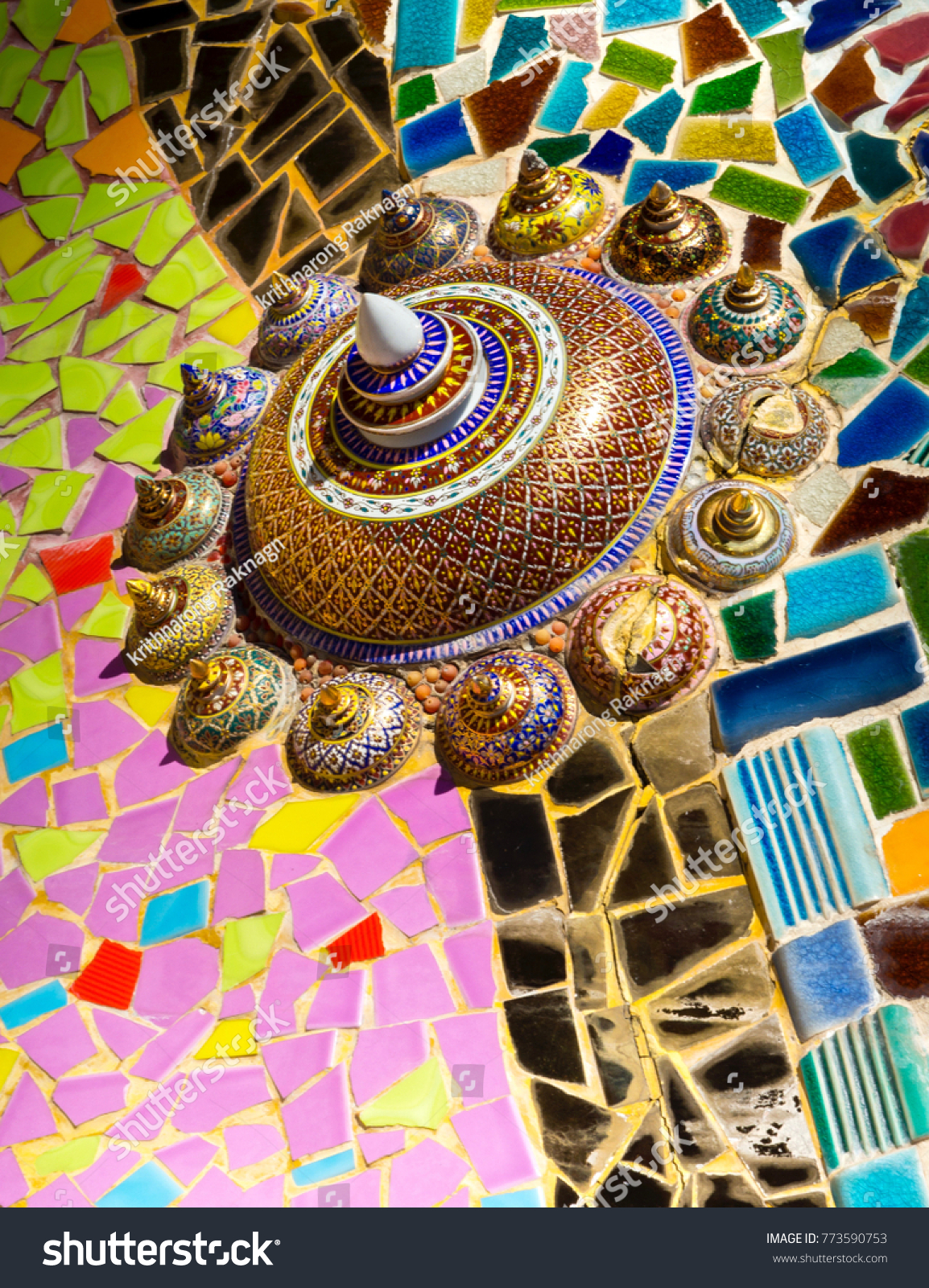 Mosaic Wall Decoration By Reuse Old Stock Photo Edit Now 773590753