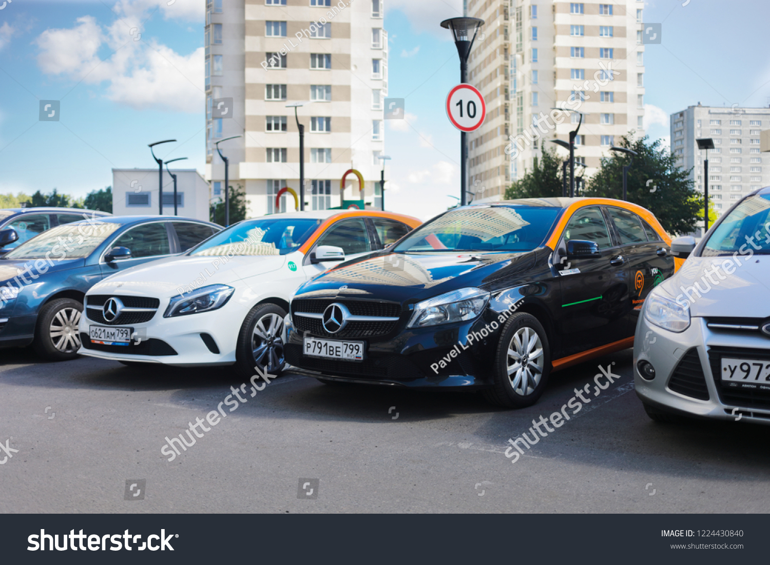 Moscow Jun 18 Two Mercedes Stock Photo Edit Now