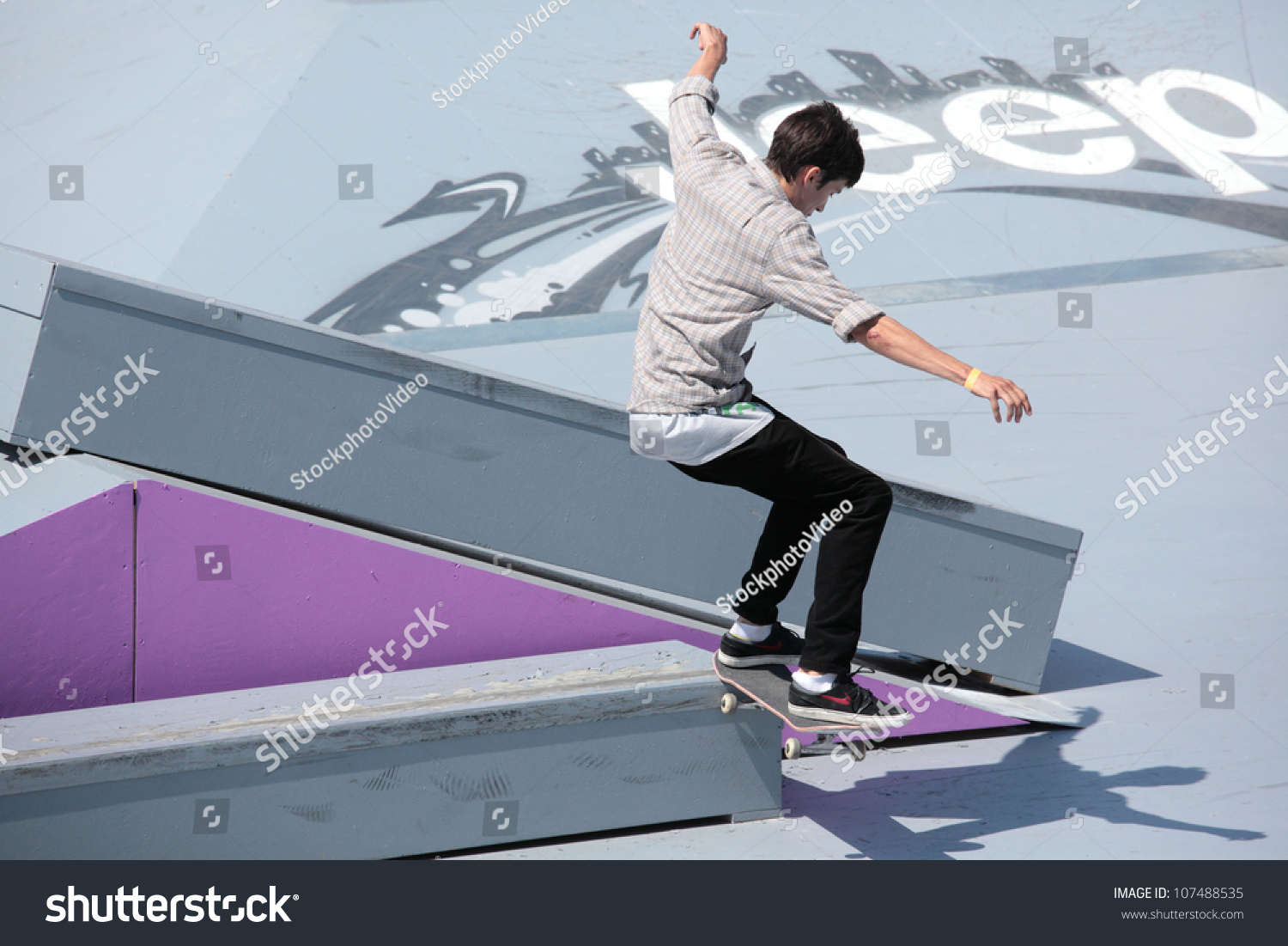 Moscow, Russia - July 8: Yegor Kaldikov, Russia, In Skateboard ...