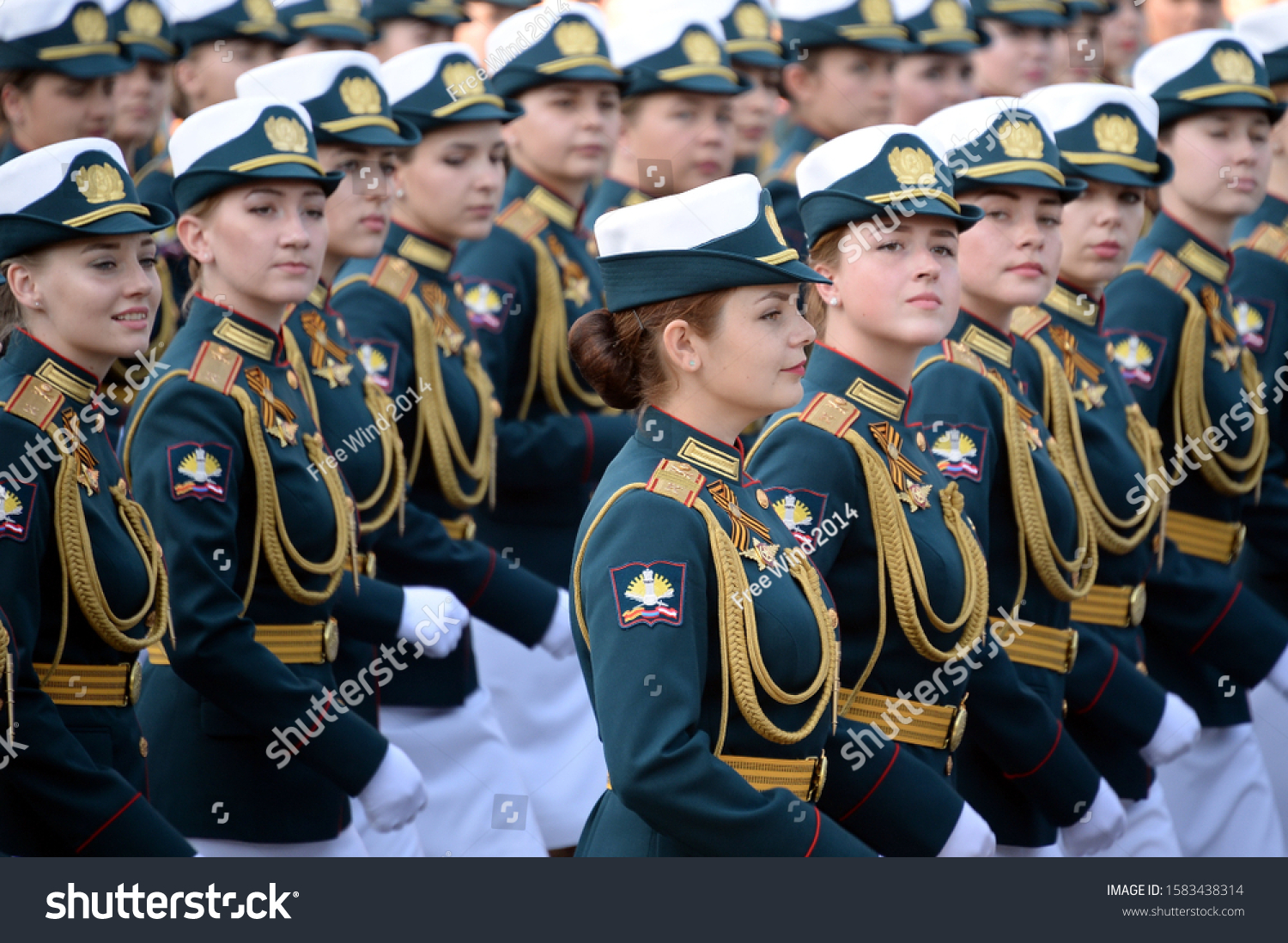 Moscow Russia May 7 2019female Cadets Stock Photo (Edit Now) 1583438314