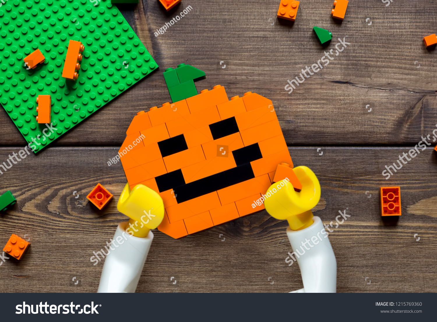 lego man pumpkin