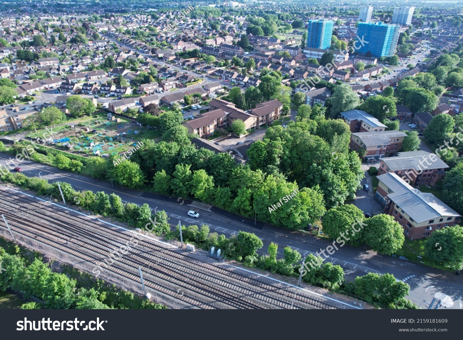 Most Beautiful British Luton Town Aerial Stock Photo 2159181609 ...