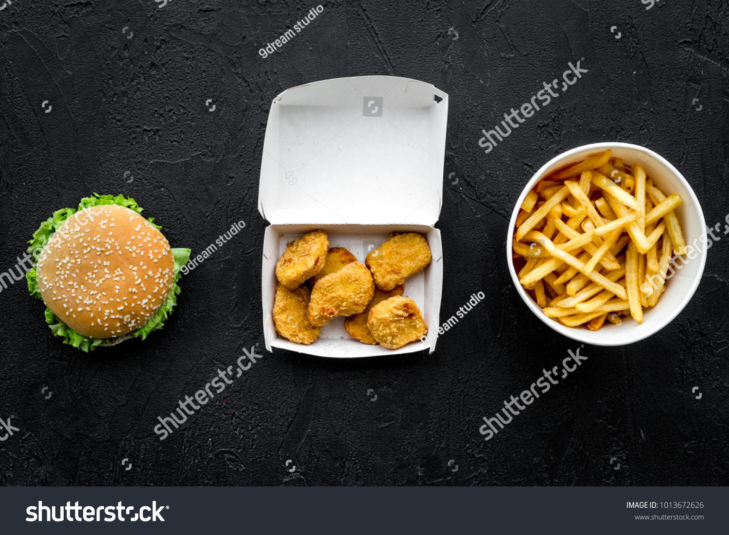 Most Popular Fast Food Meal Chiken Stock Photo 1013672626 | Shutterstock