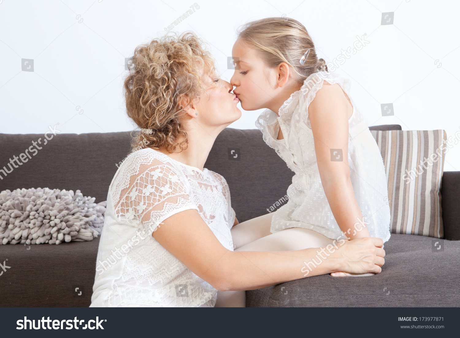 Mother Daughter Making Out With