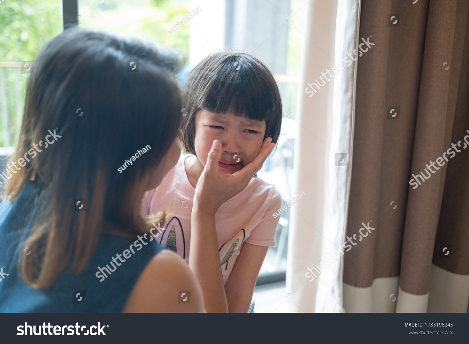 Mother Hit Her Kid Children Crying Stock Photo 1985196245 Shutterstock