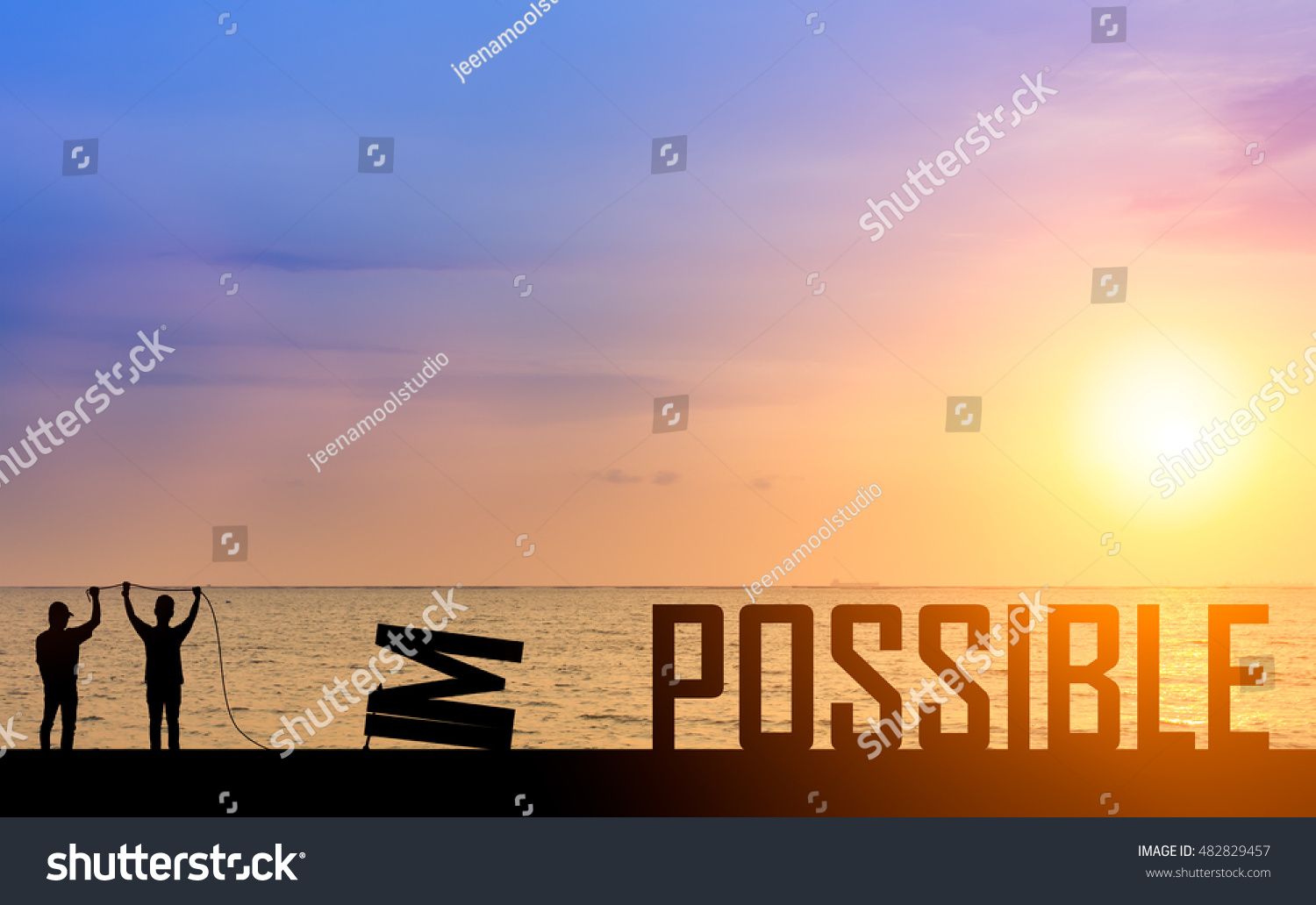 Motivation Concept Silhouette Good Business Man Stock Photo 482829457 ...