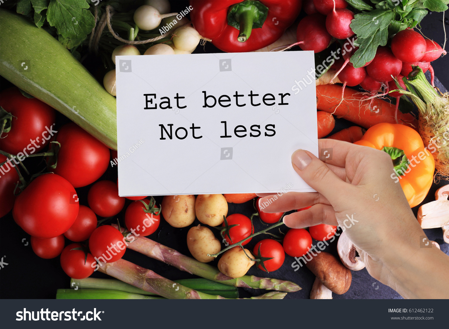 Motivation Inspirational Quote Eat Better Not Stock Photo Edit Now