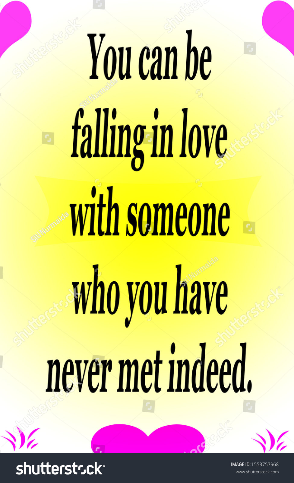 Ilustrasi Stok Motivational Inspirational Quote About Falling Love 1553757968