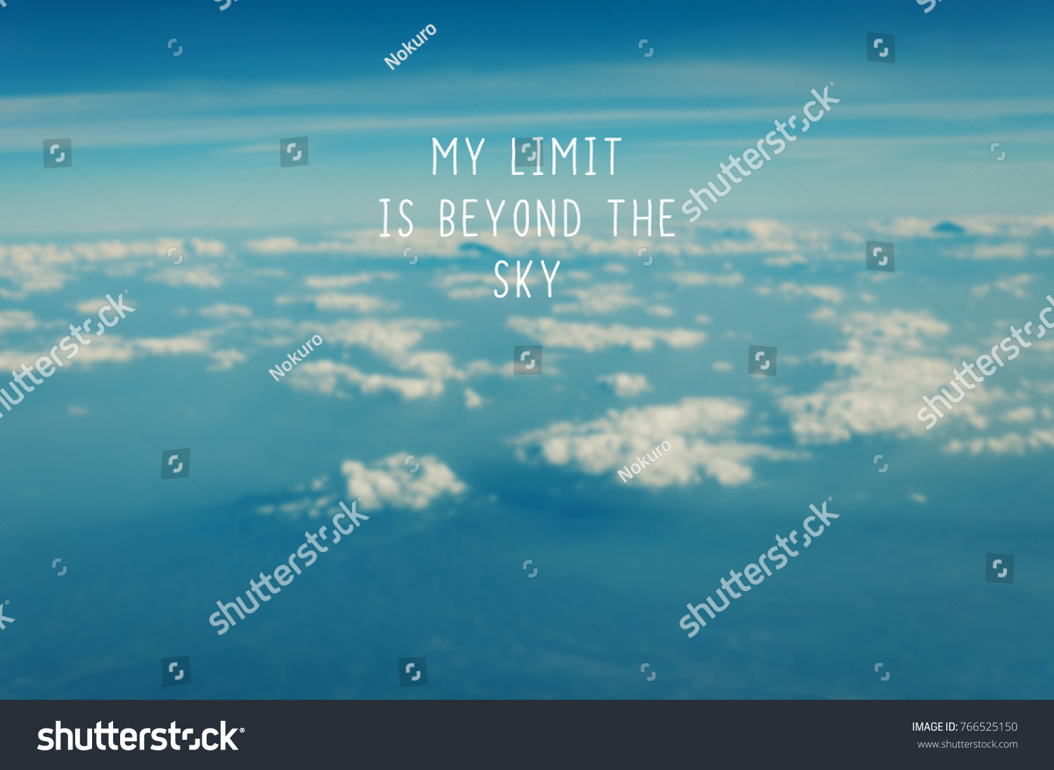 Motivational Inspirational Quote My Limit Beyond Stock Photo Edit Now