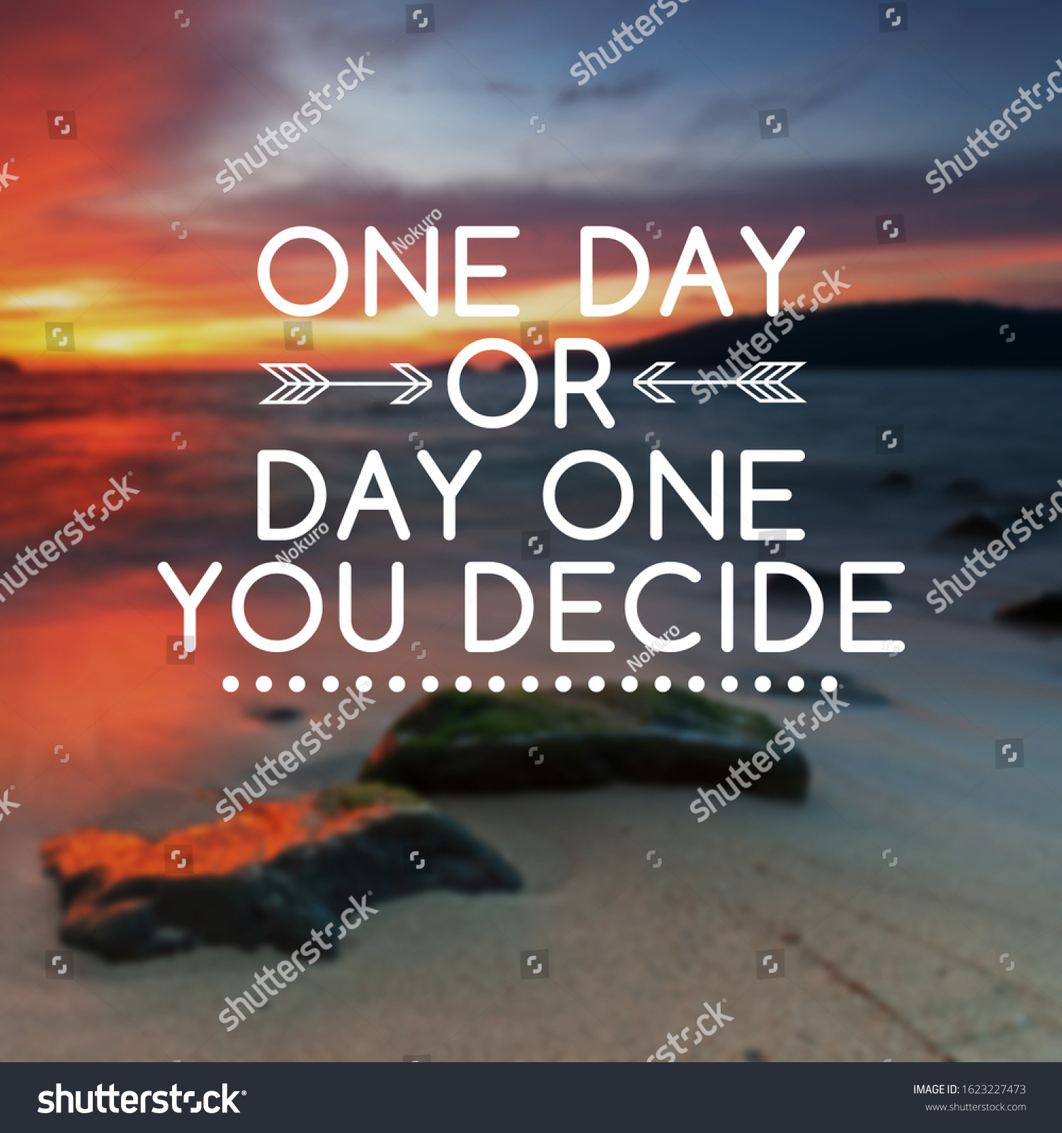 Motivational Life Inspirational Quotes One Day Stock Photo (Edit Now ...