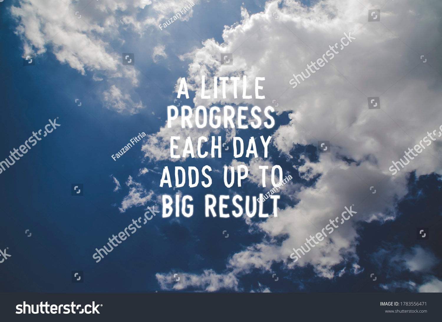 Motivational Quote On Sky Background Little Stock Photo 1783556471 