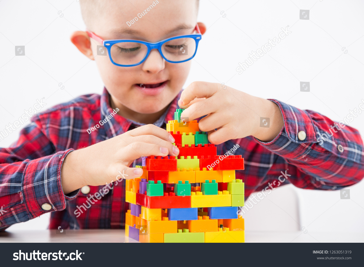 Motor Therapy Boy Down Syndrome Playing Stock Photo 1263051319 ...