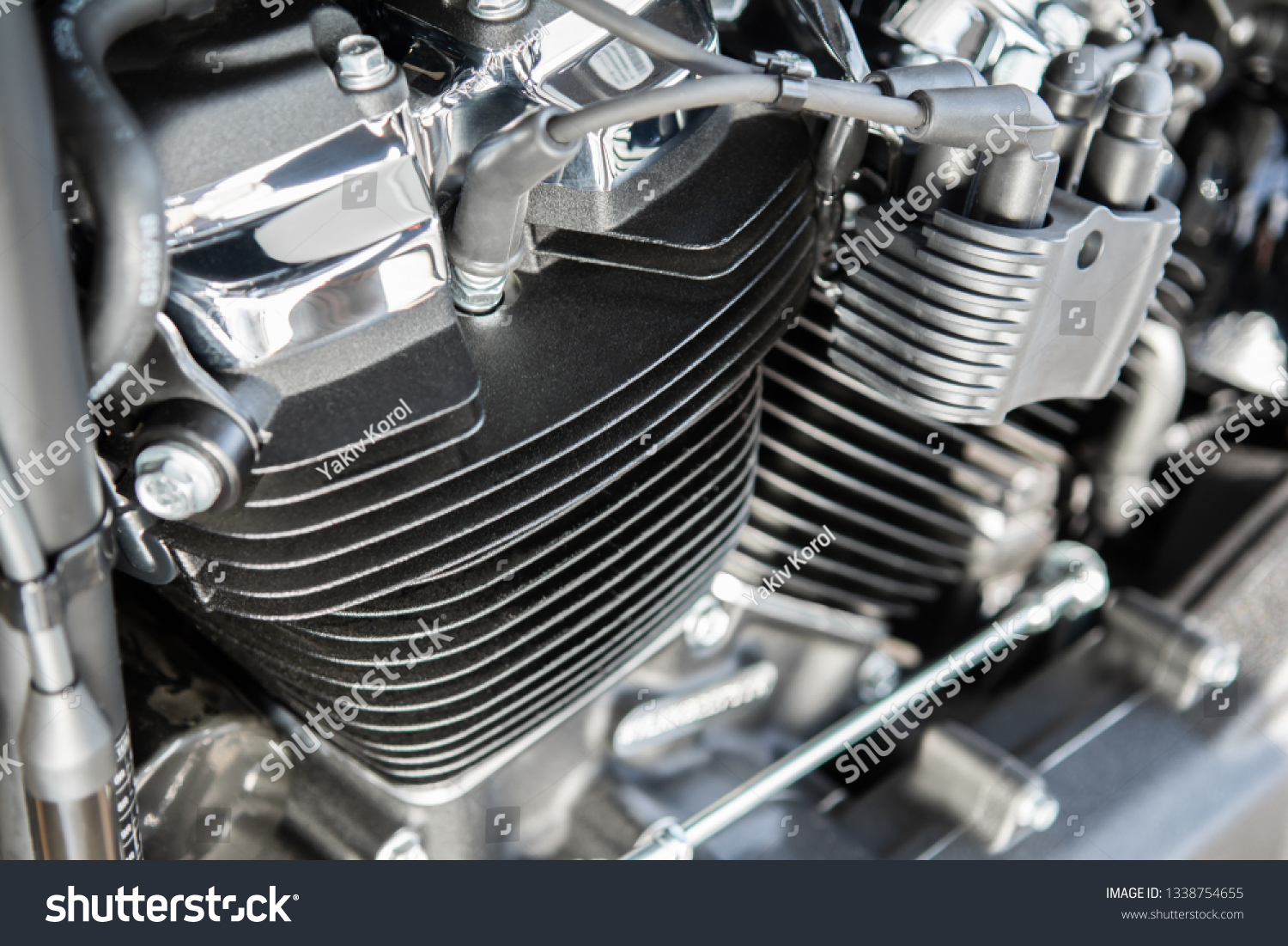 Motorcycle Internal Combustion Engine Air Cooling Stock Photo (Edit Now ...