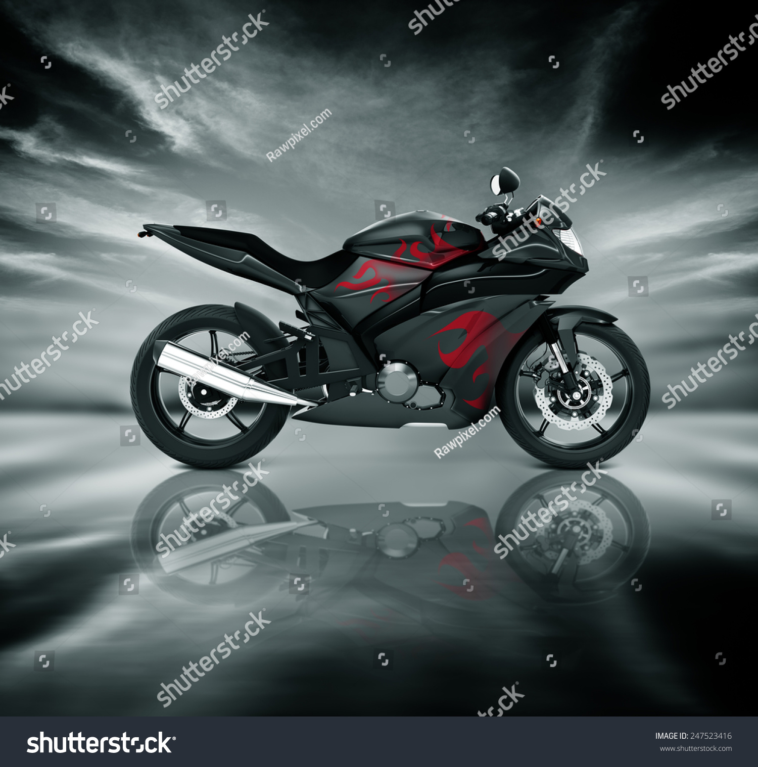 black bike rider