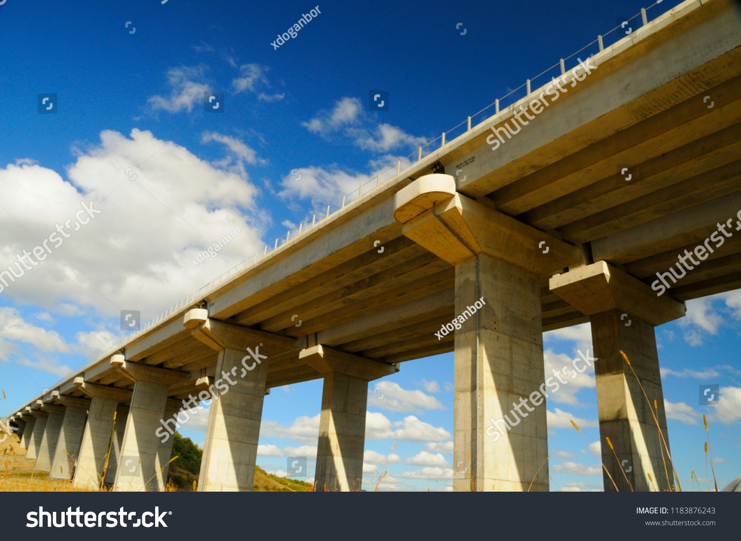 Motorway Viaduct Skyline Stock Photo 1183876243 | Shutterstock