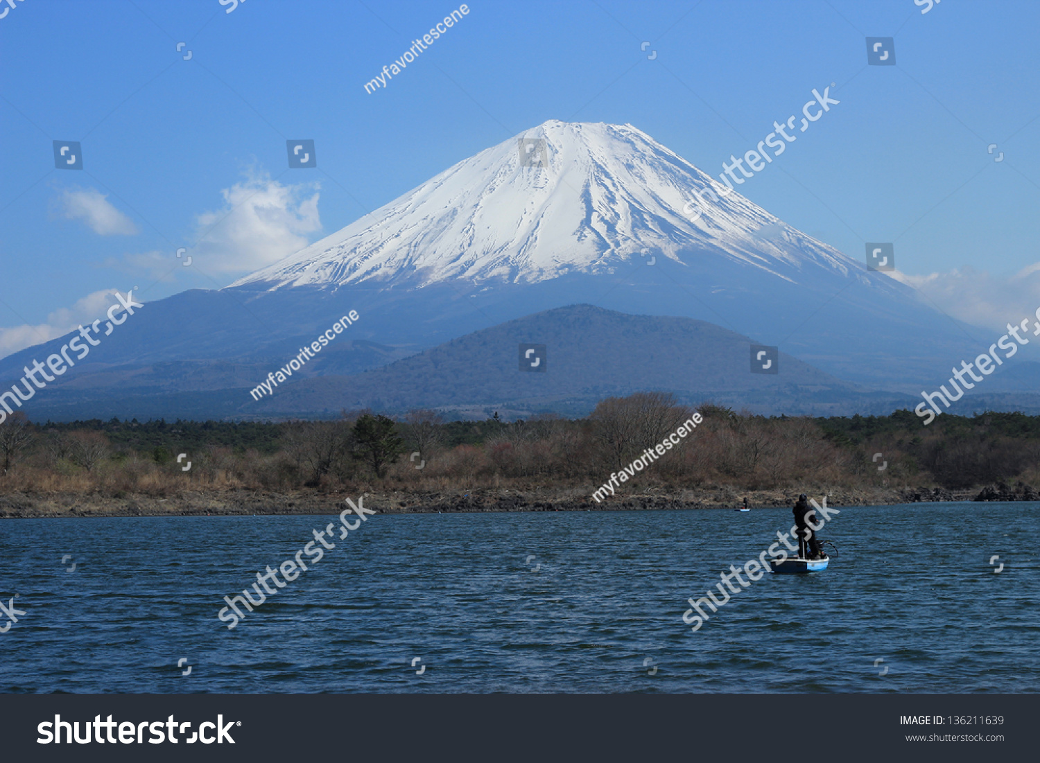 Mount Fuji Lake Shoji Japan Stock Photo 136211639 | Shutterstock