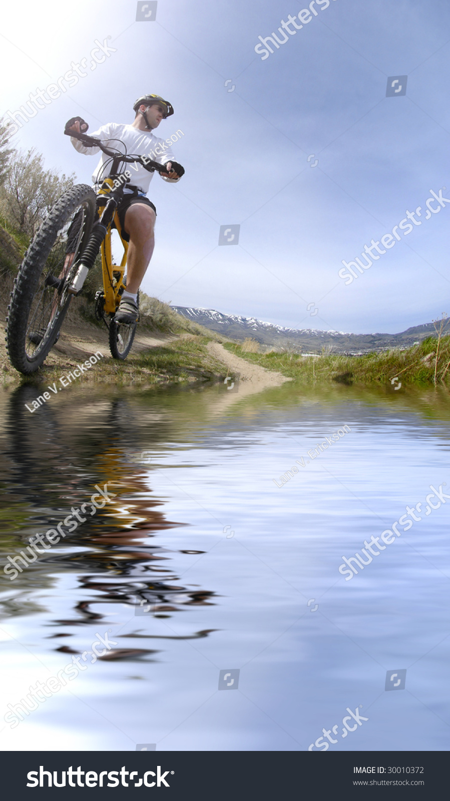 biking in water