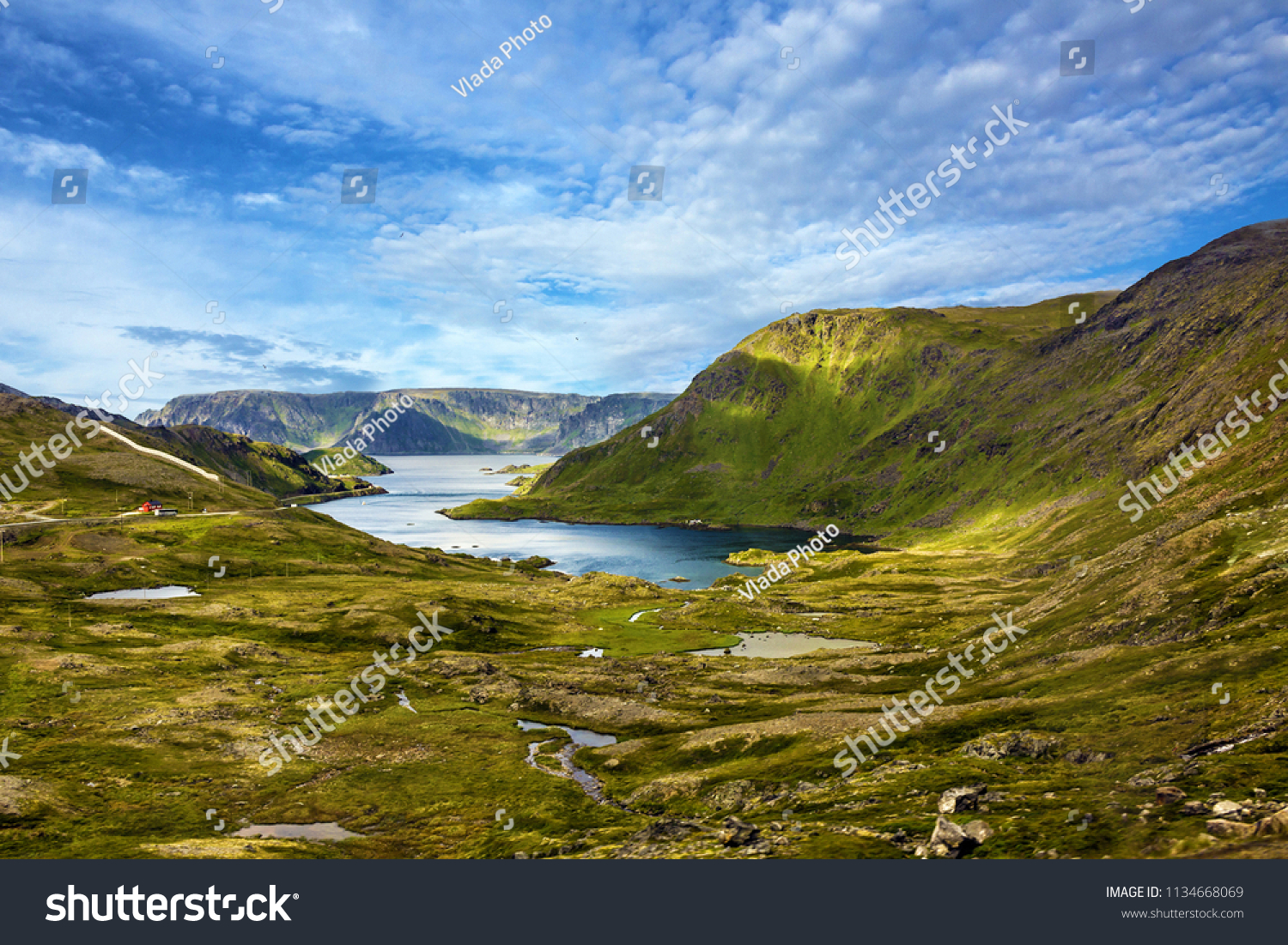 Mountain Lake Landscape Norway North Cape Stock Photo Edit Now 1134668069