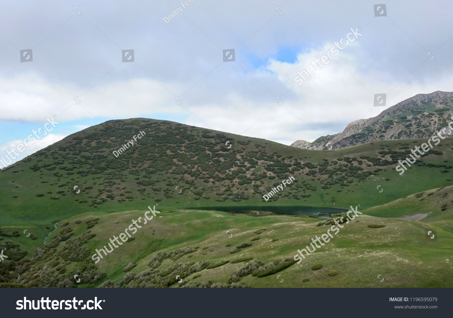 Mountain Lake Silbili Surrounded Montane Grasslands Stock Photo Edit Now