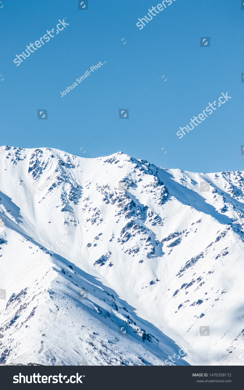 Mountain Peaks Snow Capped Mountains Winter Stock Photo Edit Now