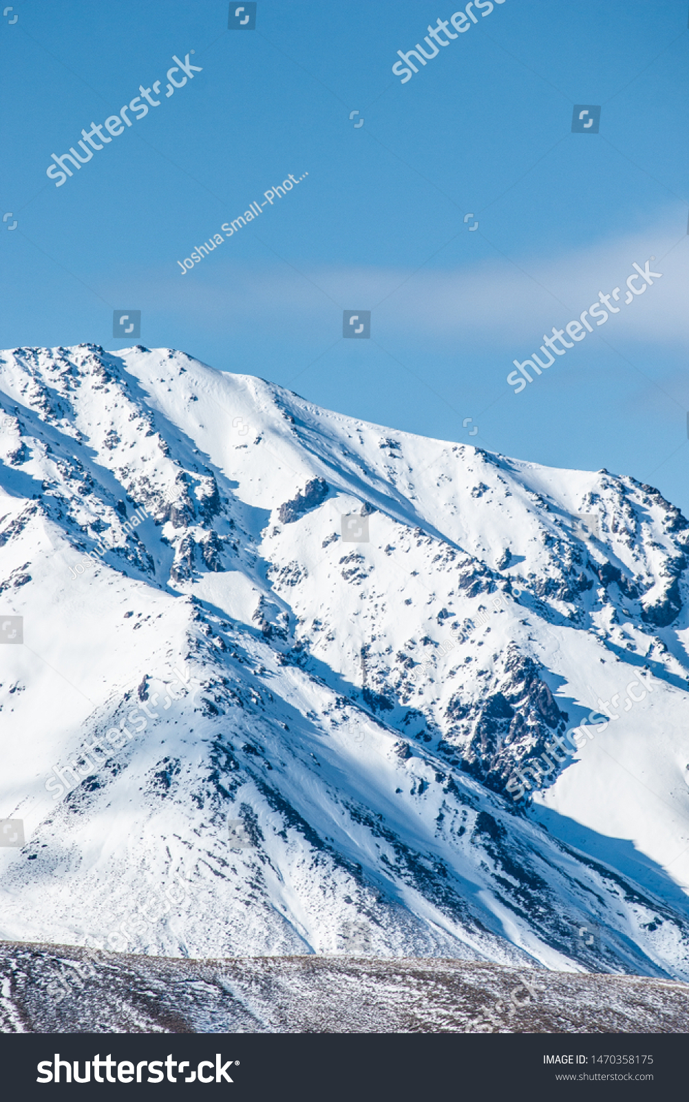 Mountain Peaks Snow Capped Mountains Winter Stock Photo Edit Now