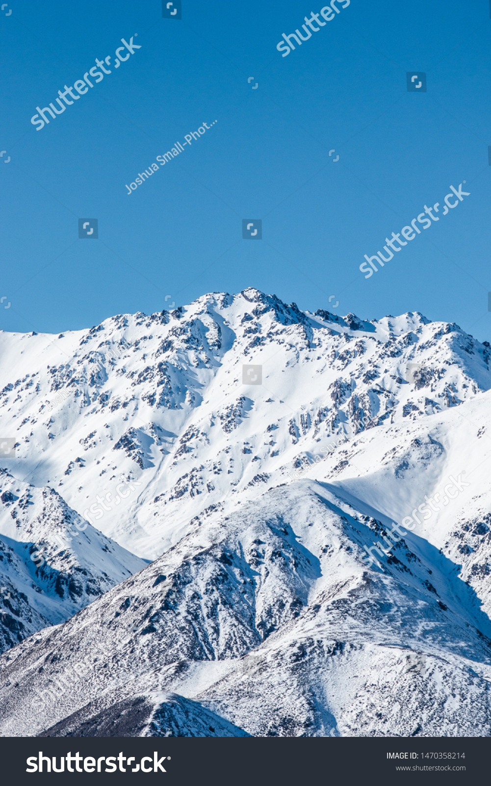 Mountain Peaks Snow Capped Mountains Winter Stock Photo Edit Now