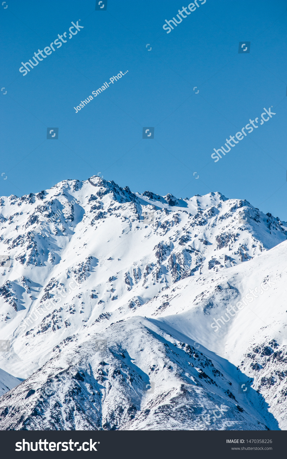 Mountain Peaks Snow Capped Mountains Winter Stock Photo Edit Now