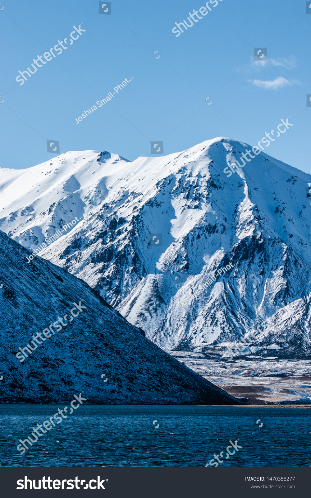 Mountain Peaks Snow Capped Mountains Winter Stock Photo Edit Now