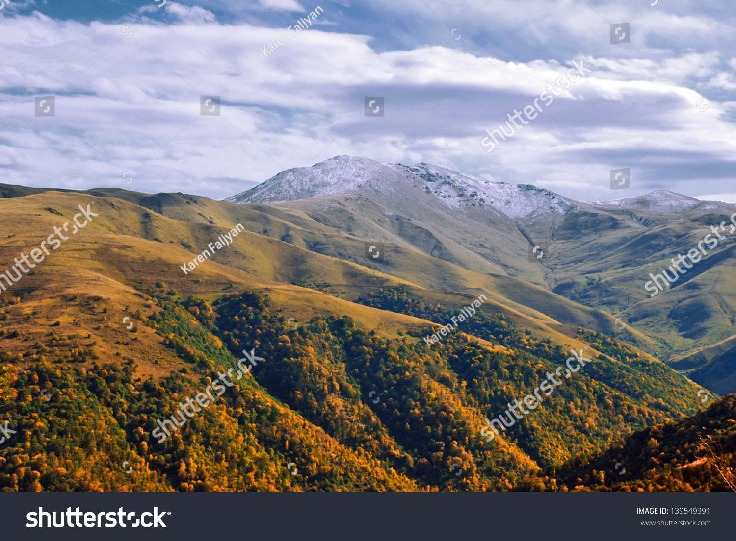 Mountainous Armenia, Autumn In The Mountains,Mount Maymekh Stock Photo ...