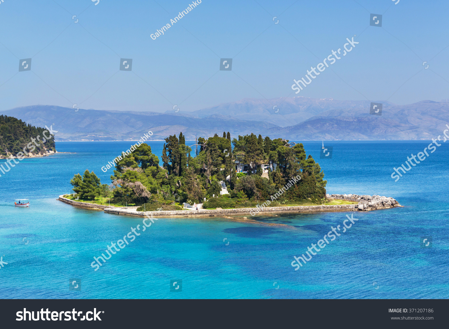 Mouse Island On Corfu,Greece Stock Photo 371207186 : Shutterstock