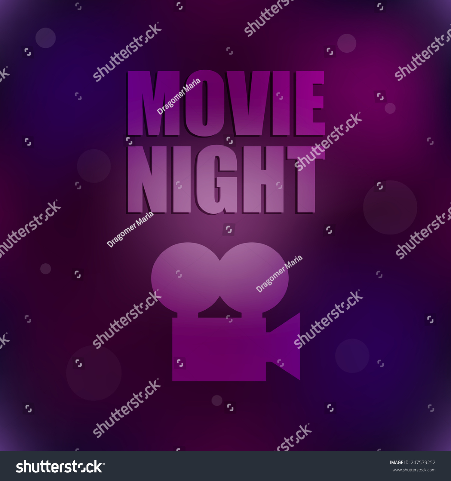 Movie Night Background Stock Illustration 247579252 | Shutterstock