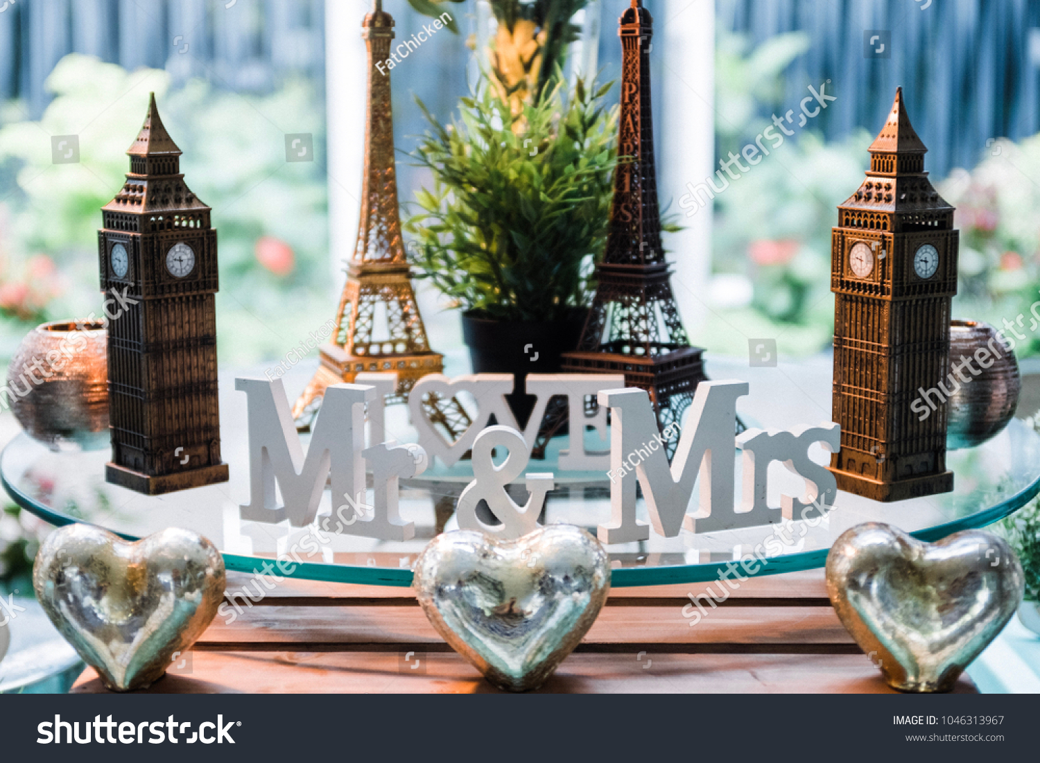 Mr Mrs Sign Part Wedding Decorations Stock Photo Edit Now 1046313967