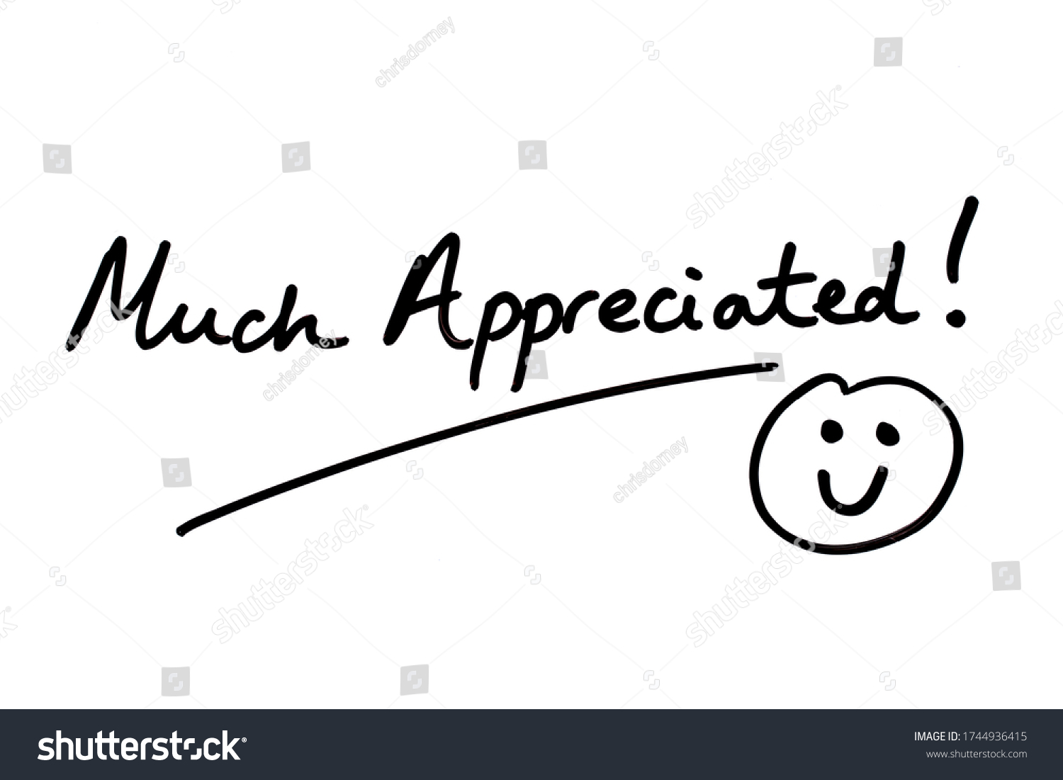 much-appreciated-handwritten-on-white-background-stock-illustration