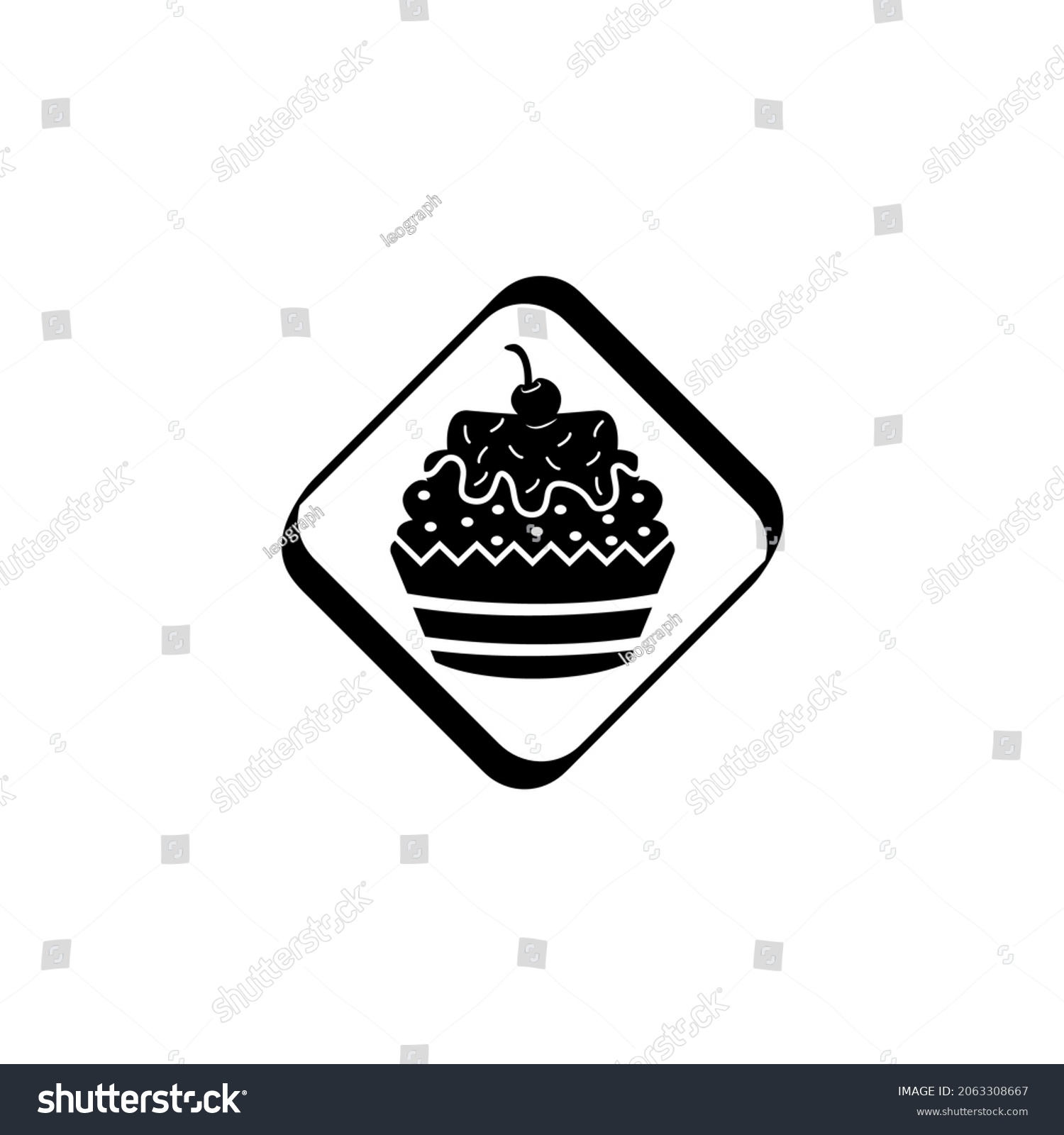 Muffins Icon Logo Illstration Favicon Abstract Stock Illustration ...