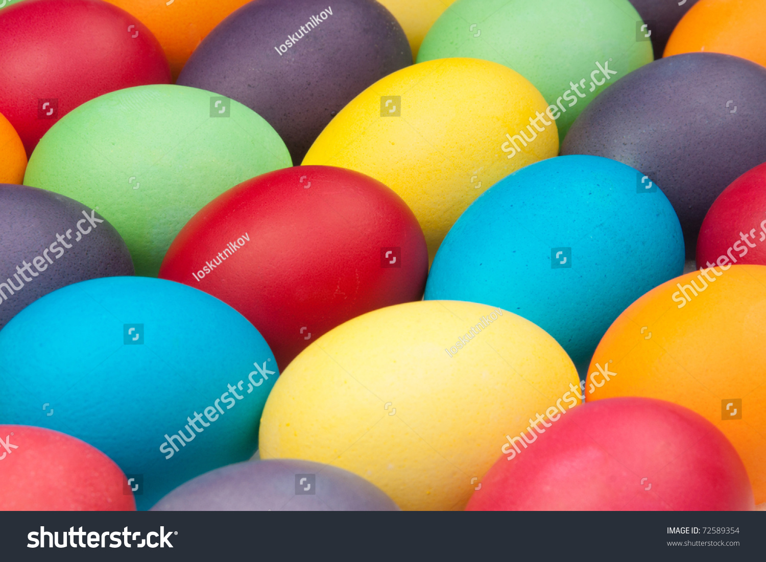 Multi Color Eggs Stock Photo 72589354 : Shutterstock