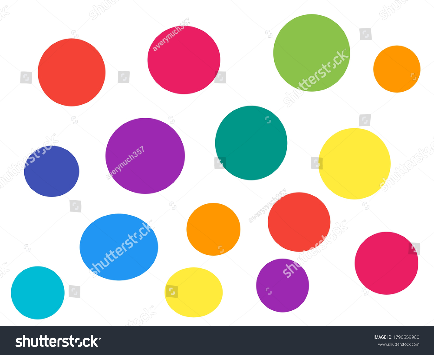 Multi Colored Circle On White Background Stock Illustration 1790559980 ...