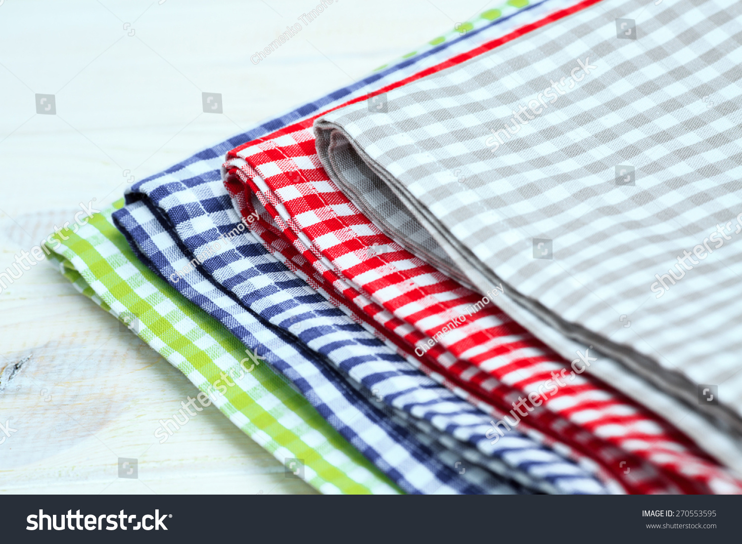 multi colored kitchen towels