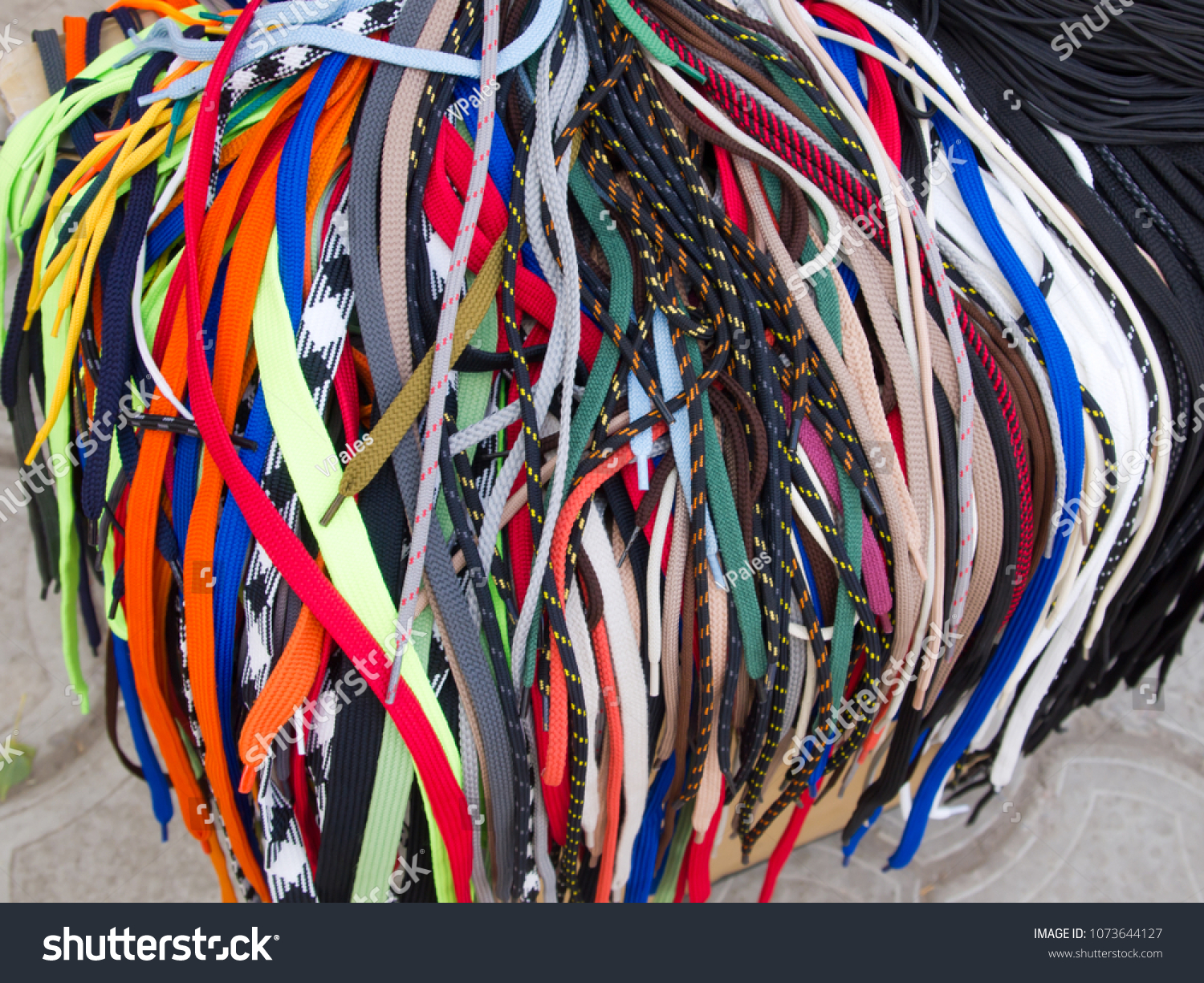 multi colored shoe laces