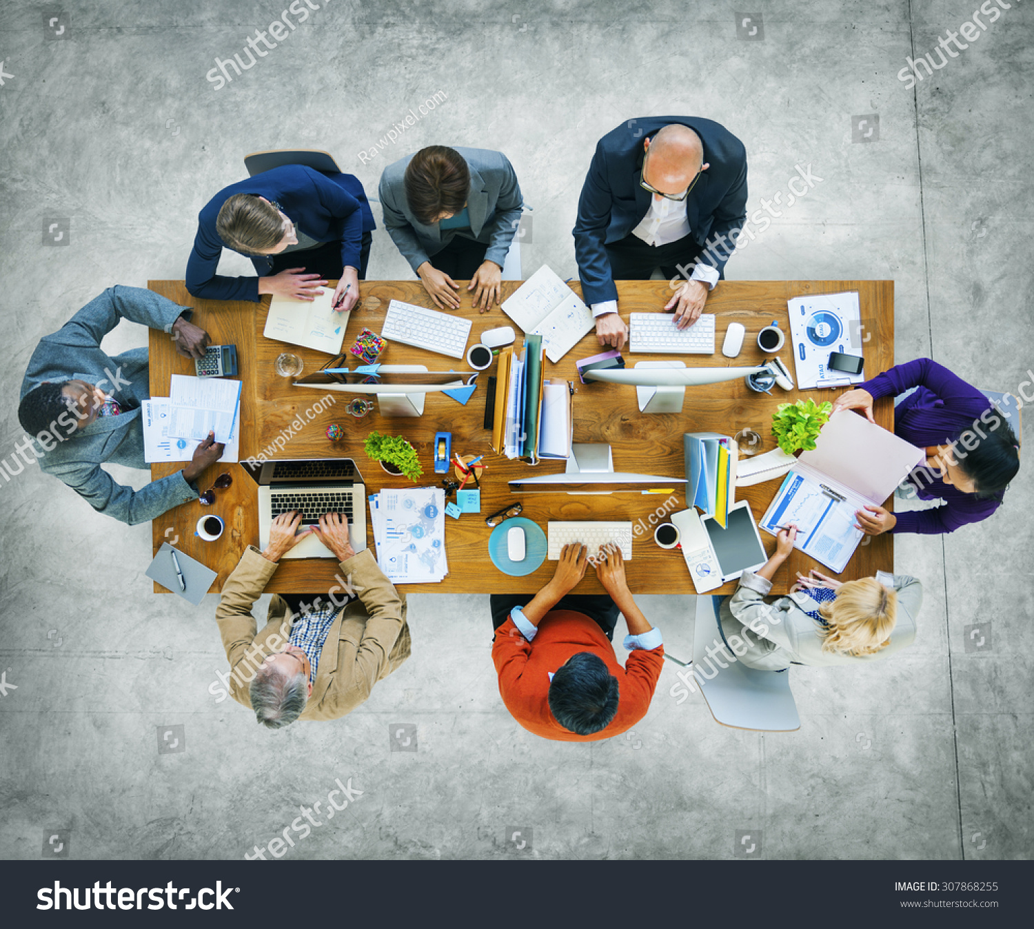 Multi-Ethnic Group Of People Working Together Concept Stock Photo ...