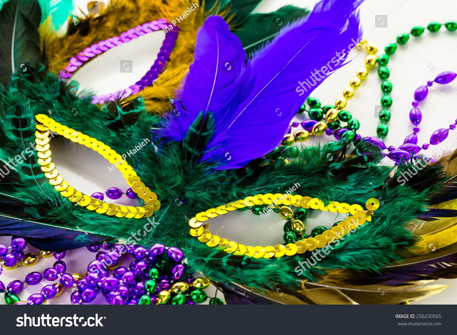 Multicolored Decorations Mardi Gras Party On Stock Photo Edit Now