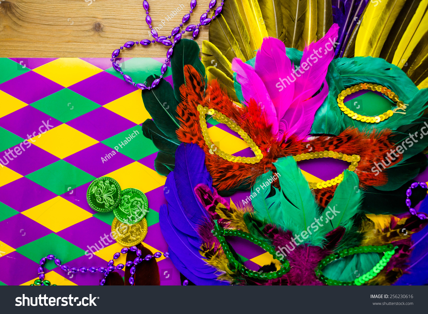 Multicolored Decorations Mardi Gras Party On Stock Photo Edit Now