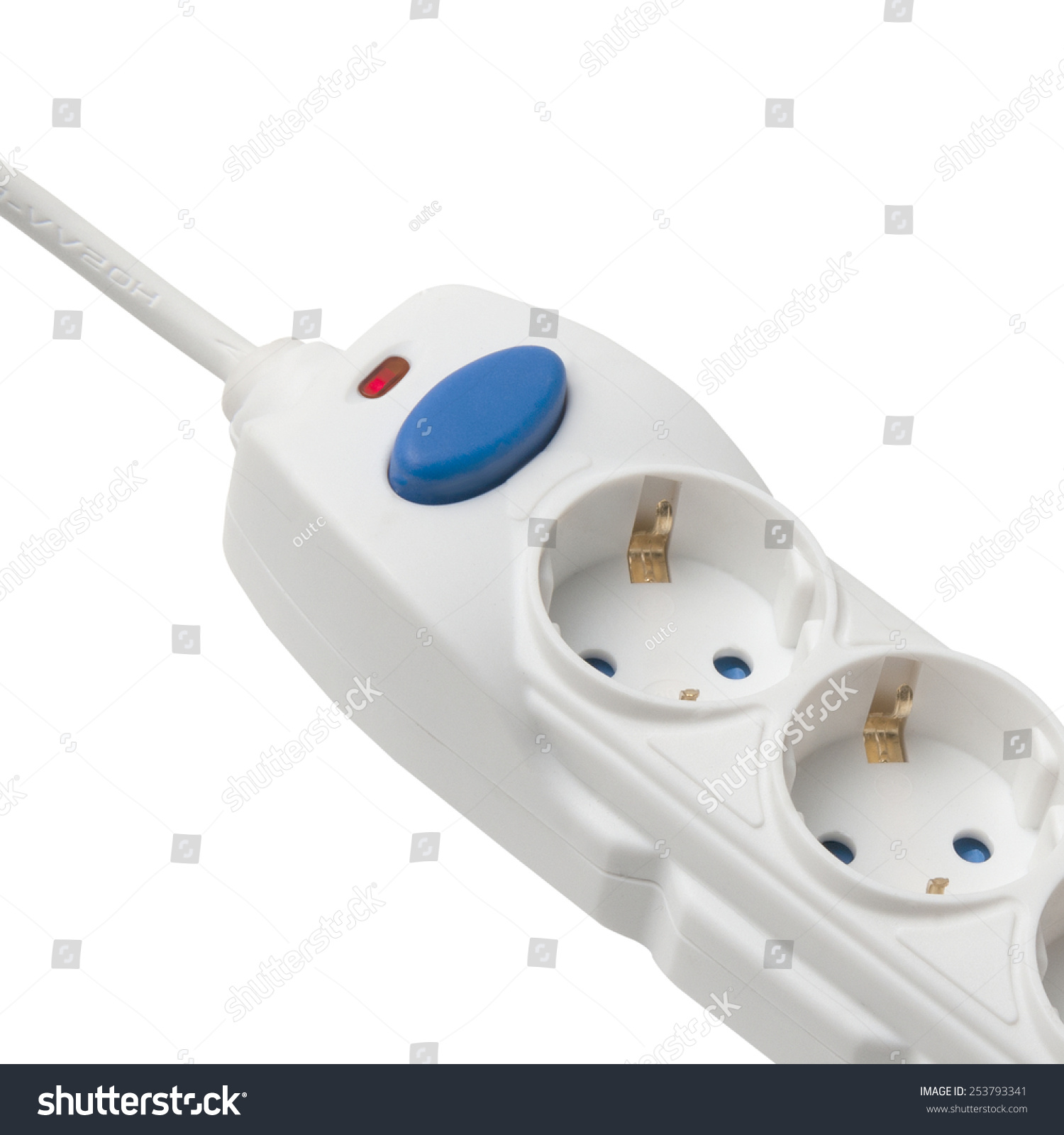 Multiple Socket Isolated On White Background Stock Photo 253793341 ...