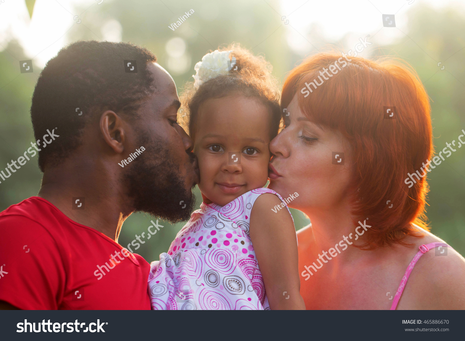 Black baby family white Can white