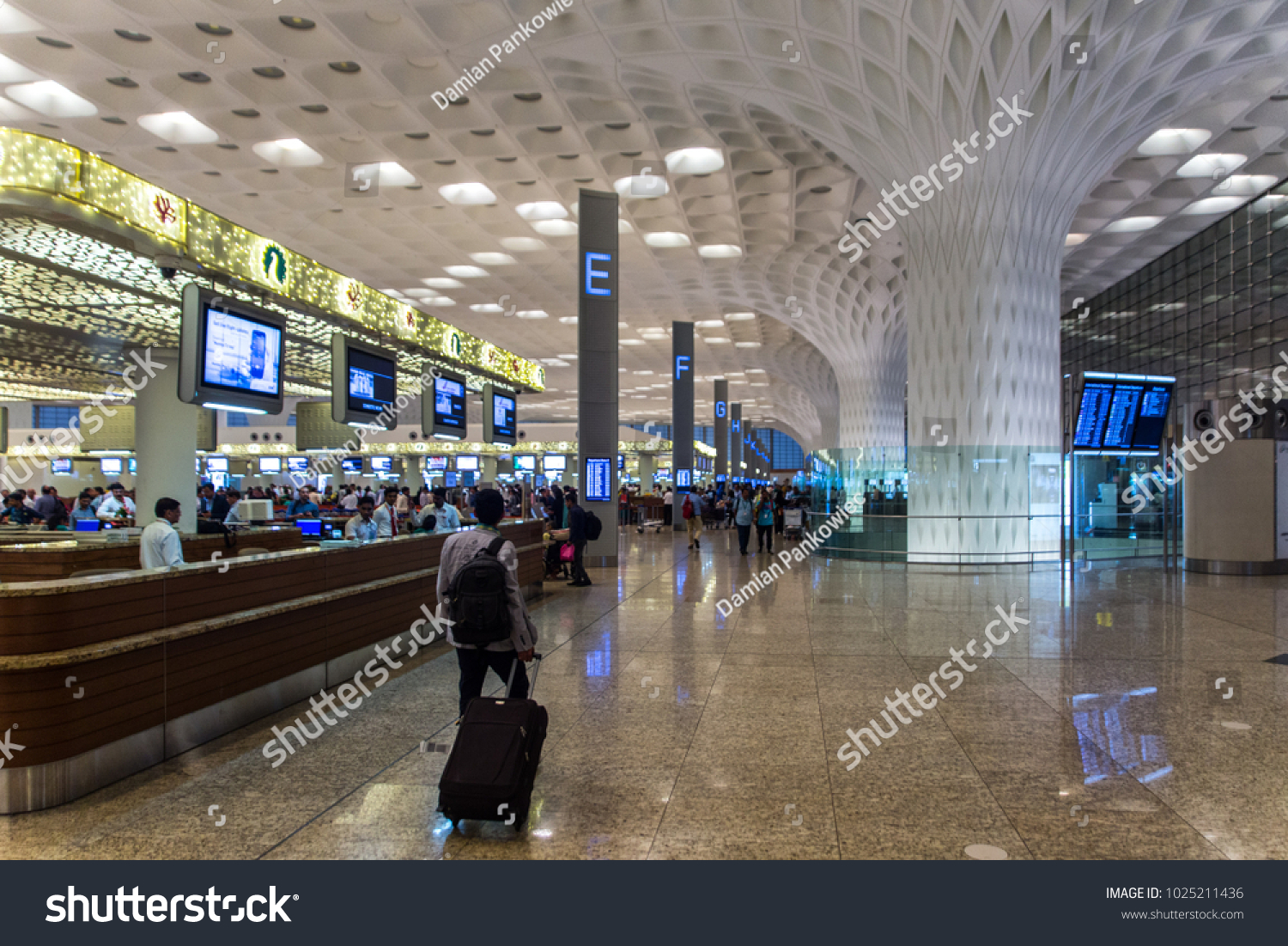 Stock Photo Mumbai India Chhatrapati Shivaji International Airport Terminal International 1025211436 