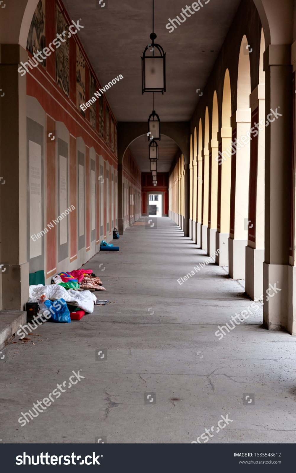 Munichgermany January 2020 Homeless People Sleep Stock Photo Edit