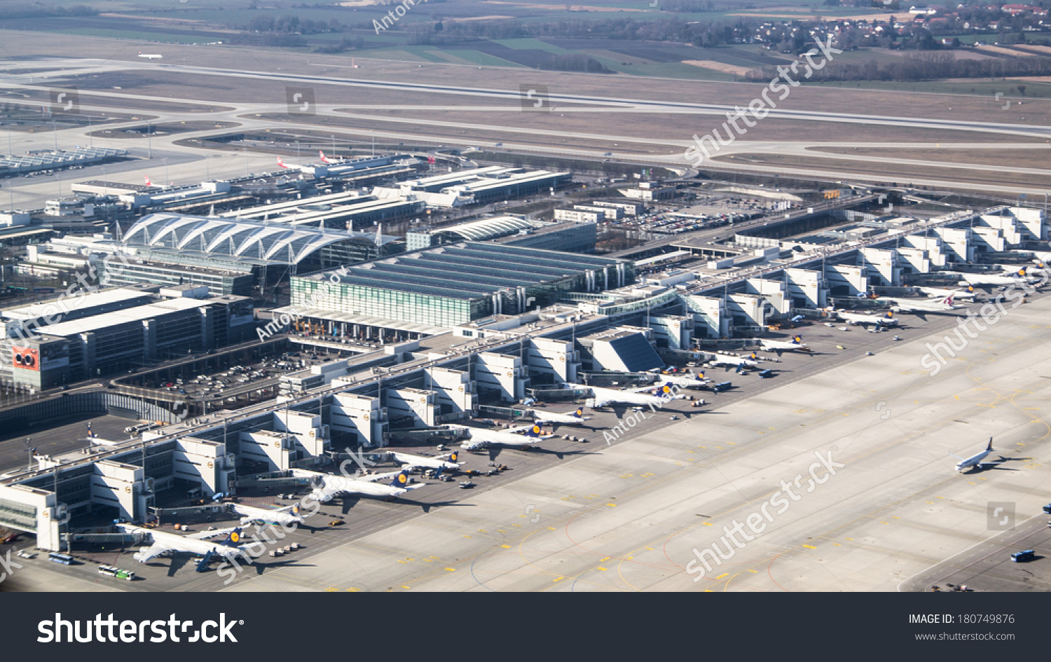 Munich, Germany - Mar 9, 2014: Aerial View Of The Munich International ...